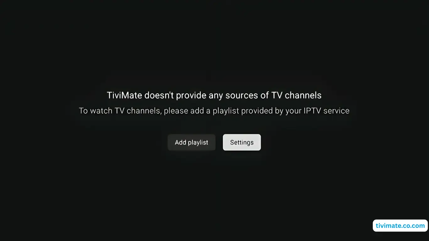 The TiviMate app installed and ready to use on an Android TV device