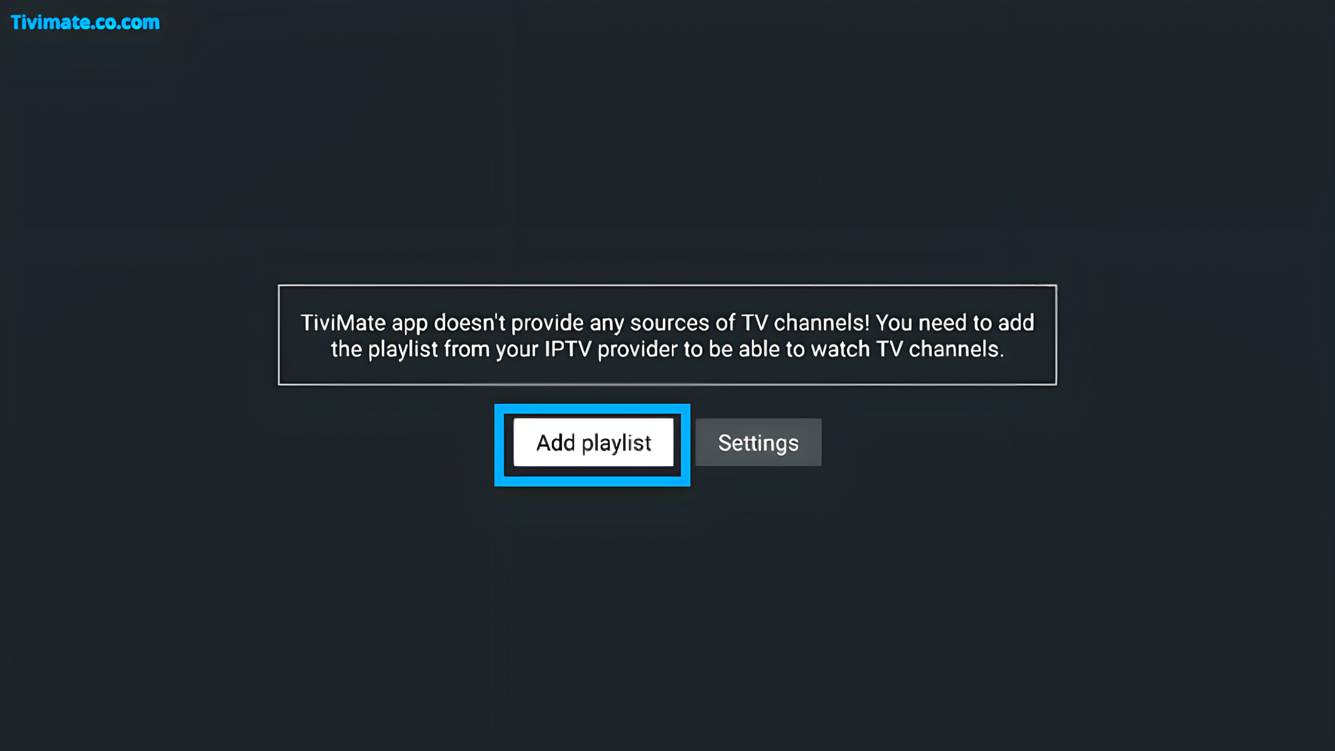 TiviMate Add Playlist screen on macOS emulator showing M3U and Xtream options
