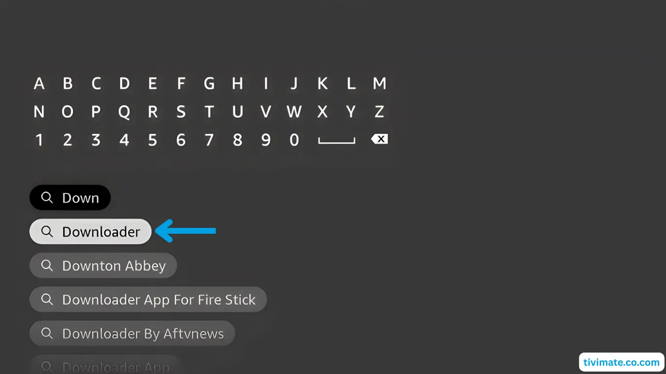 Downloader app in Firestick search results