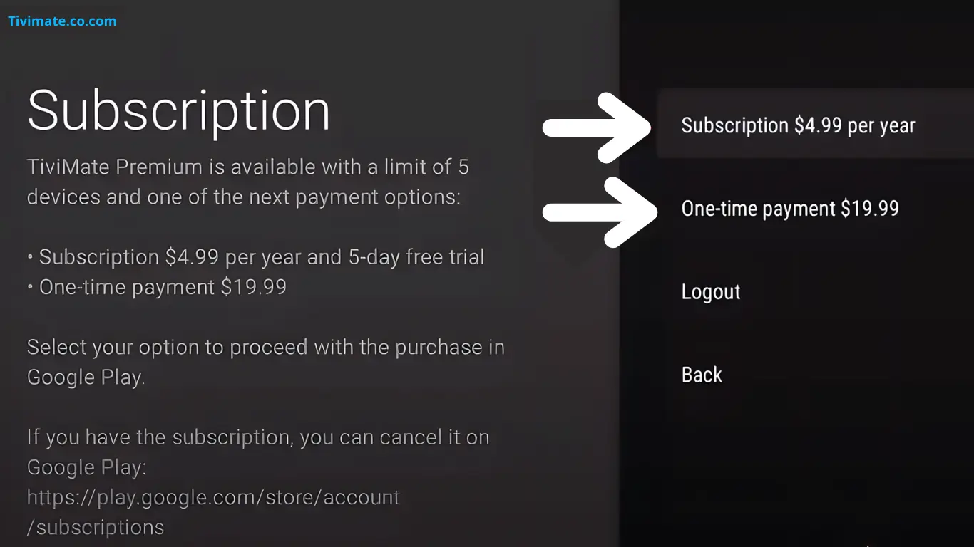 Tivimate Subscription